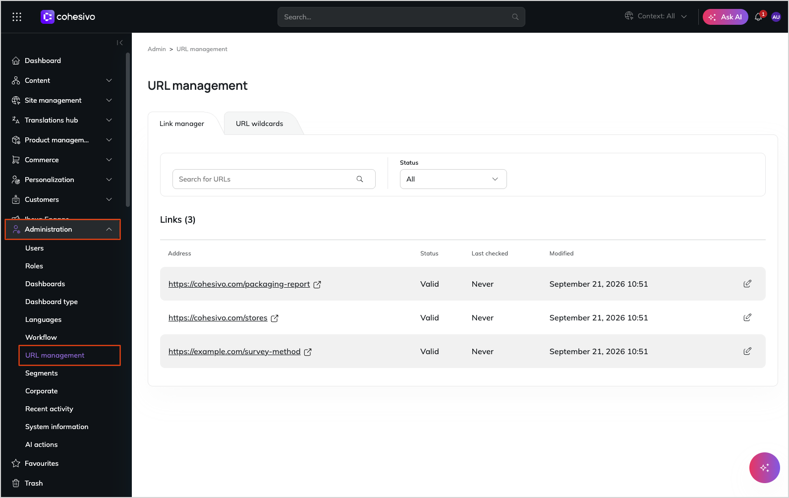 URL Management